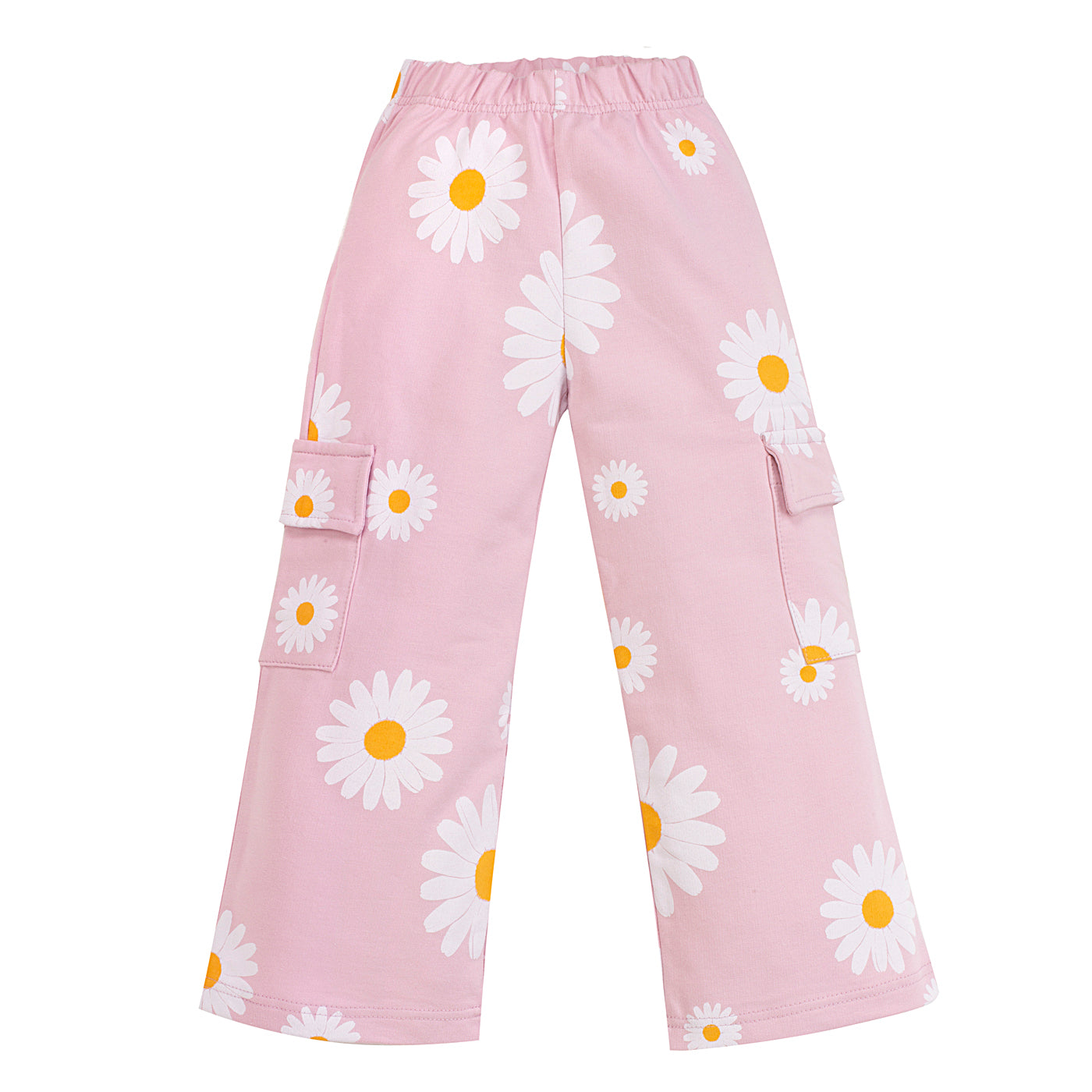 Spodnie różowy,stokrotki DAISY