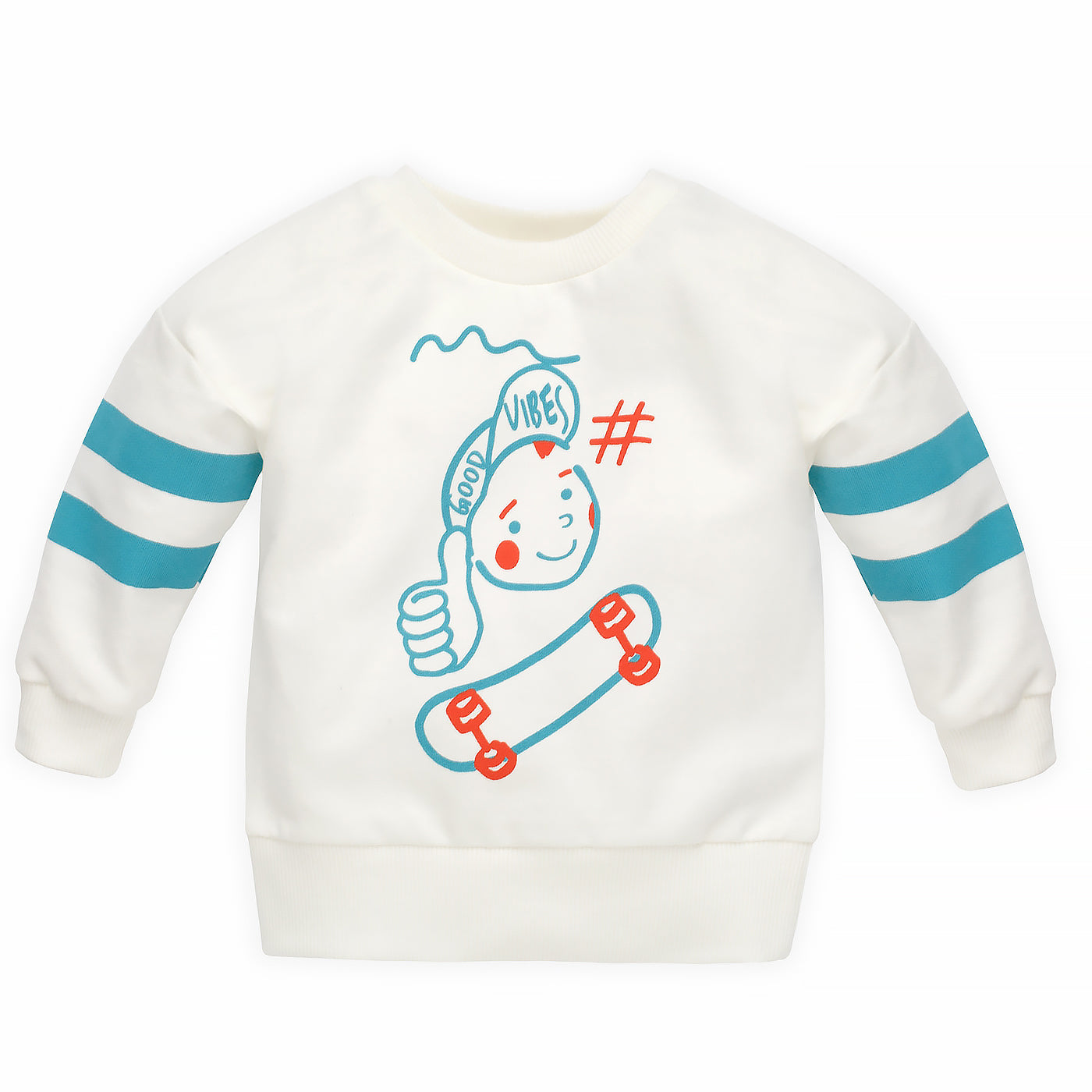 Bluza Écru Z Nadrukiem Orange Flip 68 Do 122