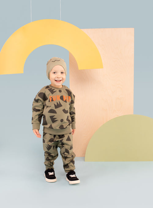 Bluza Oliwkowa W Graficzne Wzory Olivier