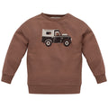 Bluza brązowa z nadrukiem Safari