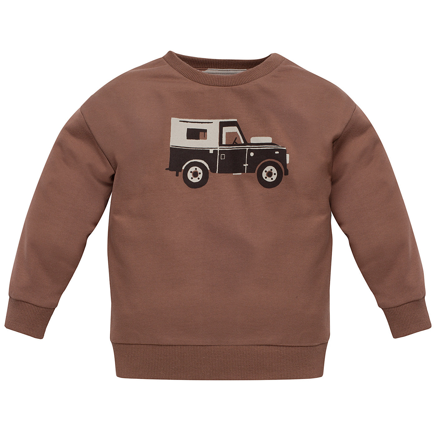 Bluza brązowa z nadrukiem Safari