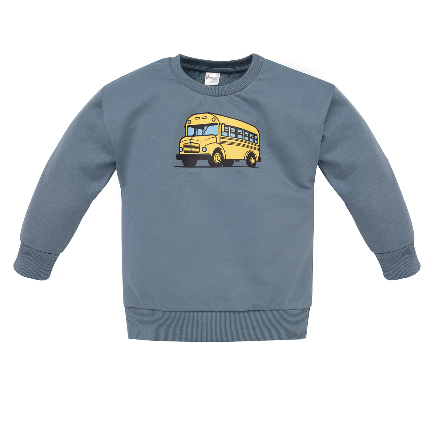 Bluza niebieska z autobusem fun time