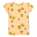 Bluzka z krótkim rękawem żółta w pomarańcze FRUIT&SUN