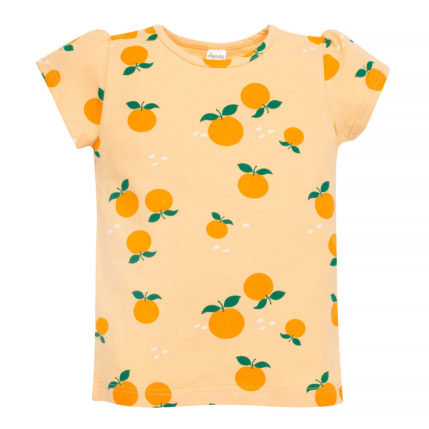 Bluzka z krótkim rękawem żółta w pomarańcze FRUIT&SUN