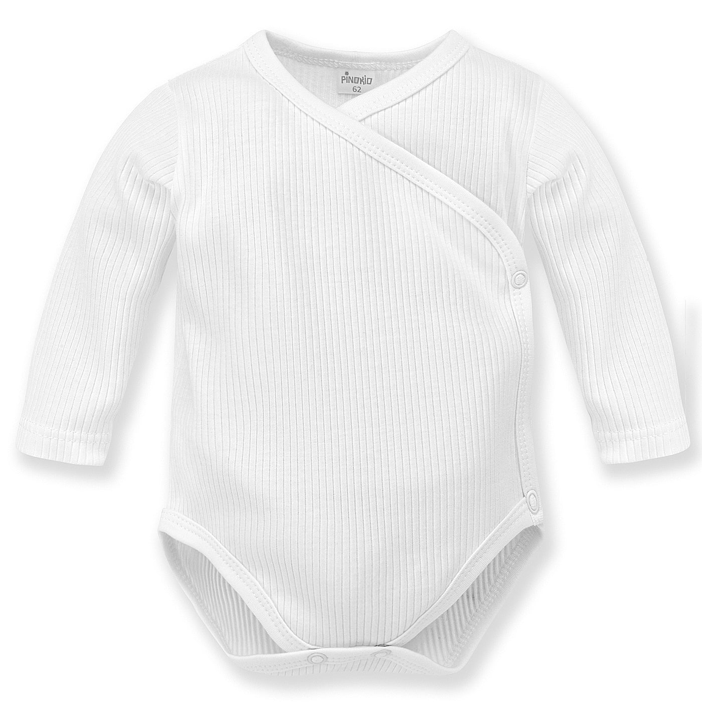 Body Niemowlęce Rozpinane Białe W Prążek Lovely Day White