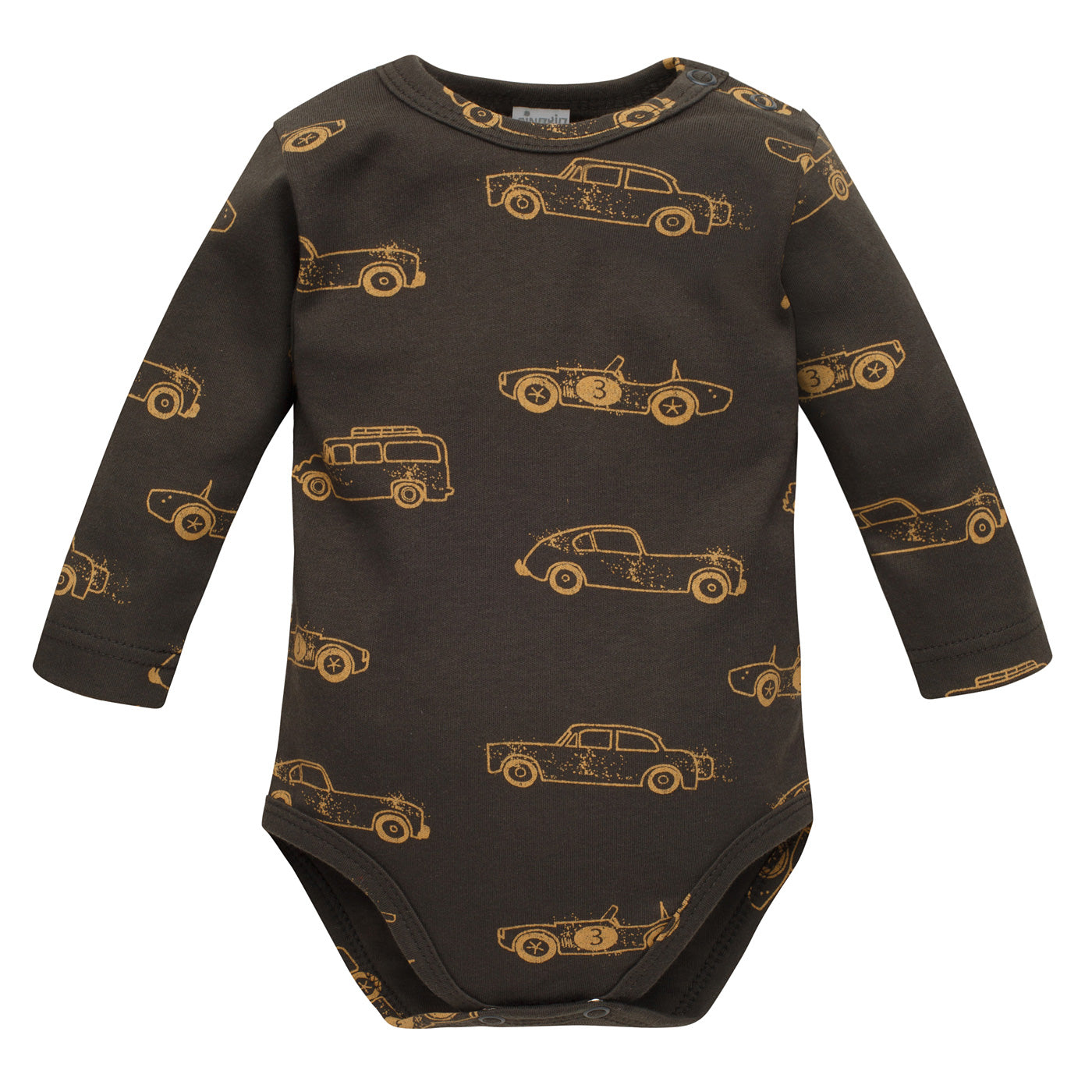 Body niemowlęce grafitowe w autka OLD CARS