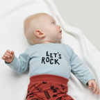 Body niemowlęce kopertowe niebieskie LETS ROCK