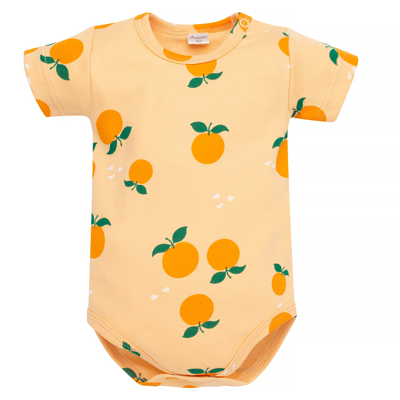 Body przez głowę z krótkim rękawem żółte w pomarańcze FRUIT&SUN
