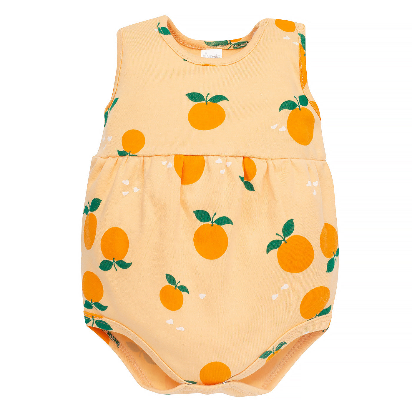 Body dziewczęce na ramionkach żółte w pomarańcze FRUIT&SUN
