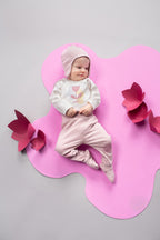 Czapka Niemowlęca Wiązana Różowa Romantic