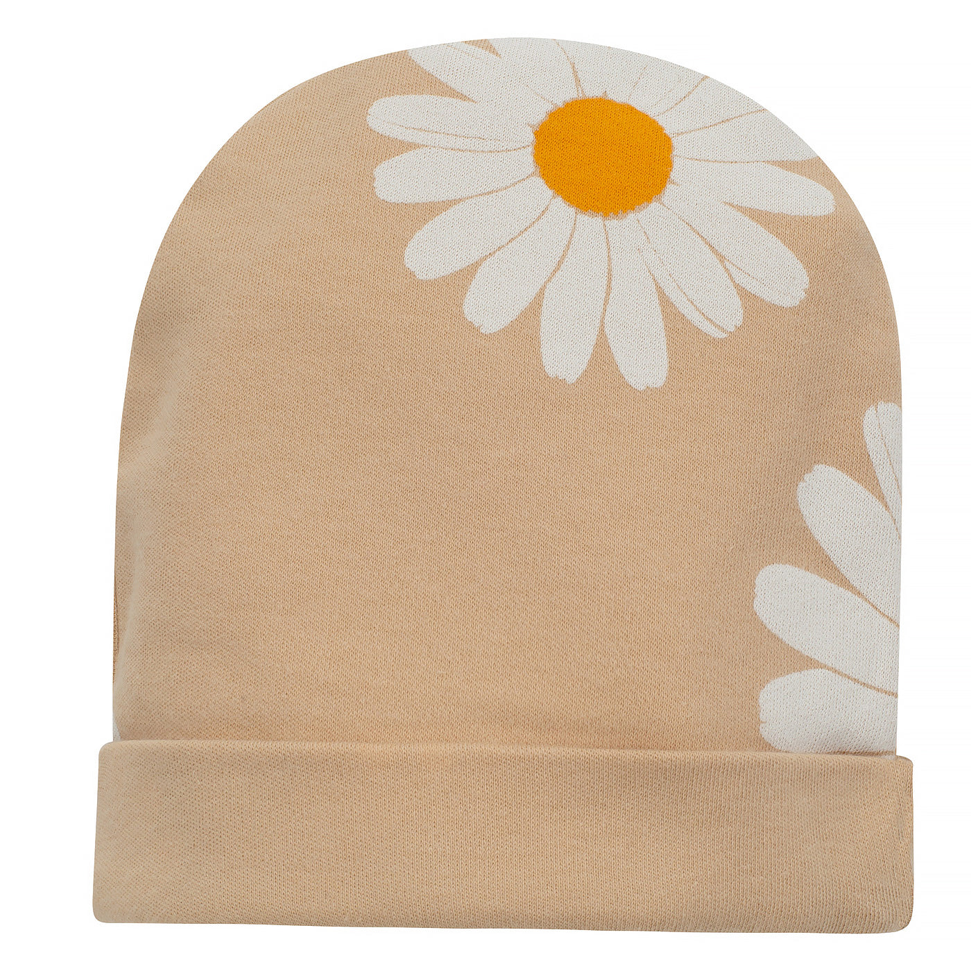 Czapka niemowlęca beżowa w stokrotki DAISY