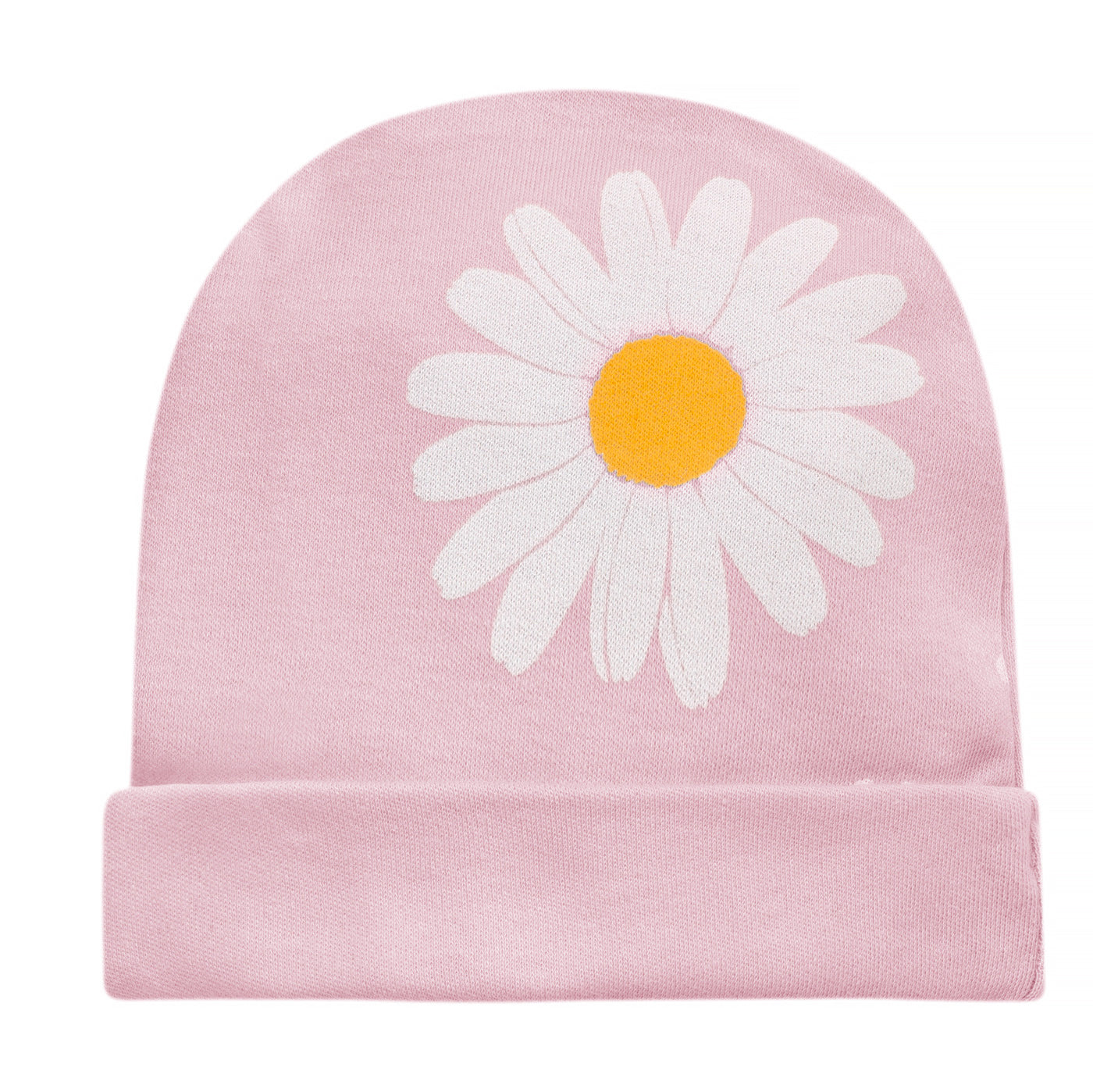 Czapka niemowlęca różowa w stokrotki DAISY