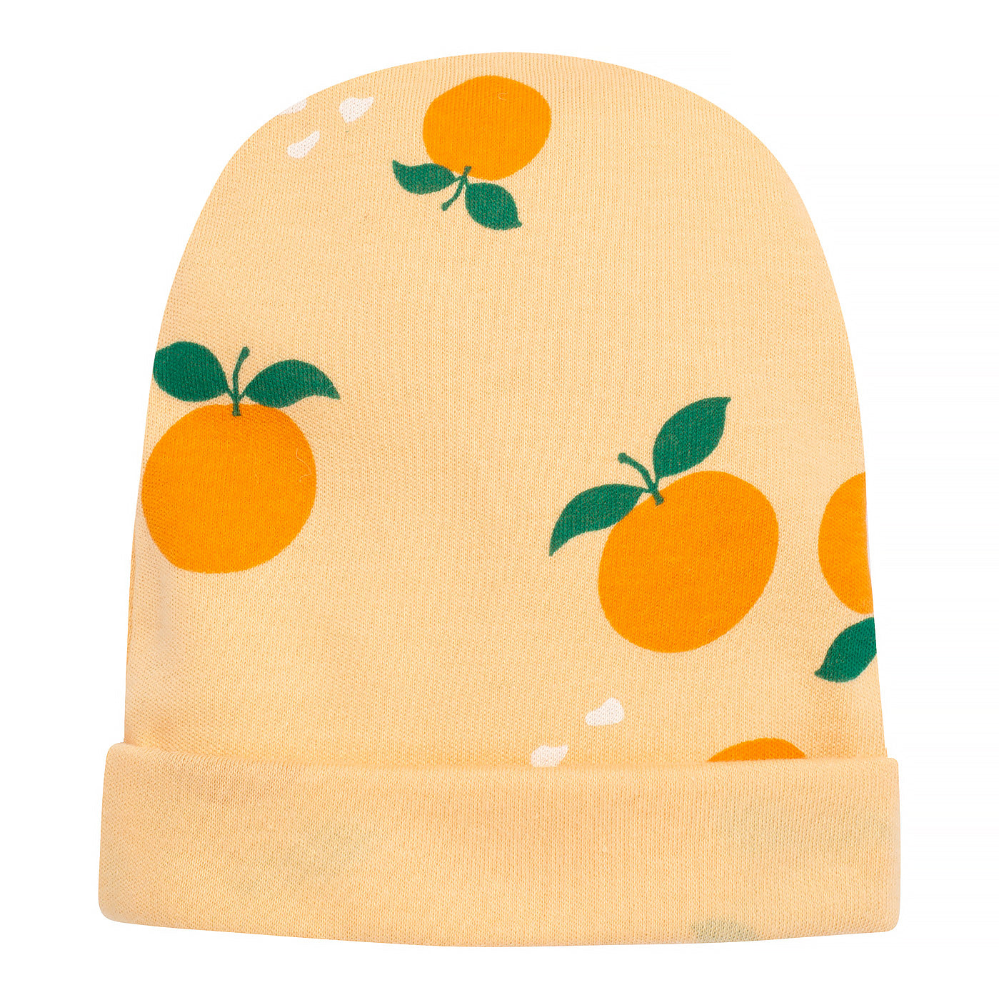 Czapka niemowlęca żółta w pomarańcze FRUIT&SUN