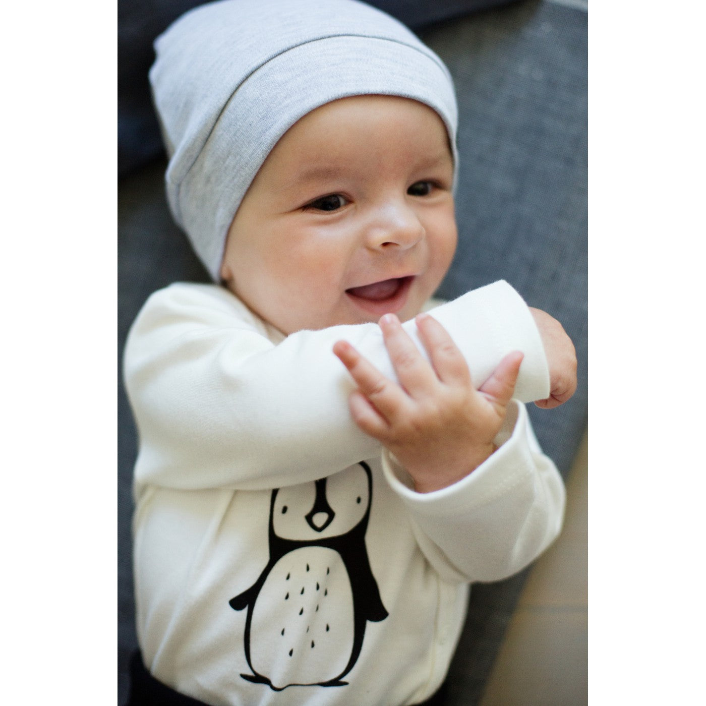 Czapka Szara Happy Day