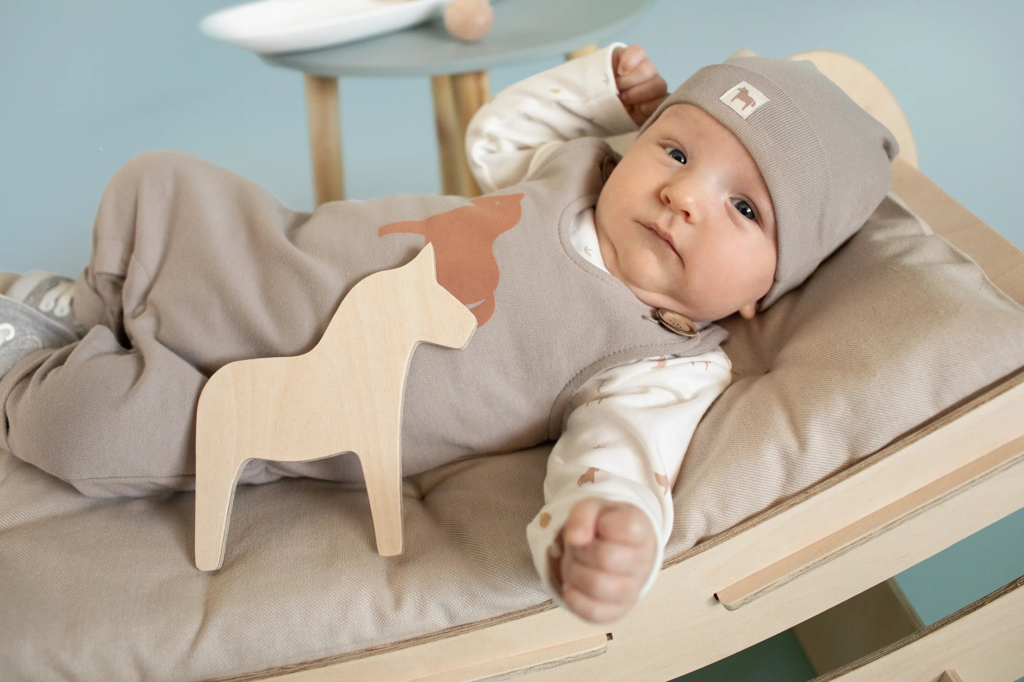 Ogrodniczki Dziecięce Beżowe Wooden Pony