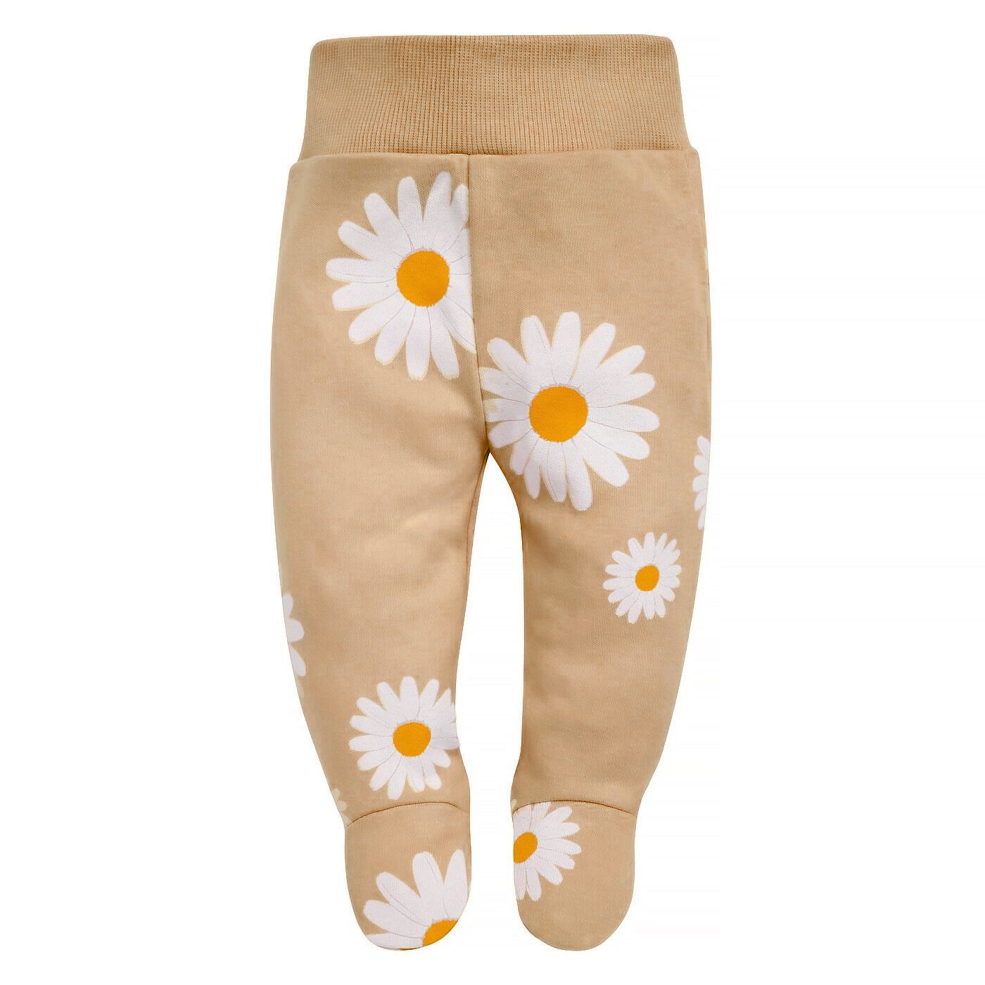 Półśpiochy niemowlęce beżowe w stokrotki DAISY