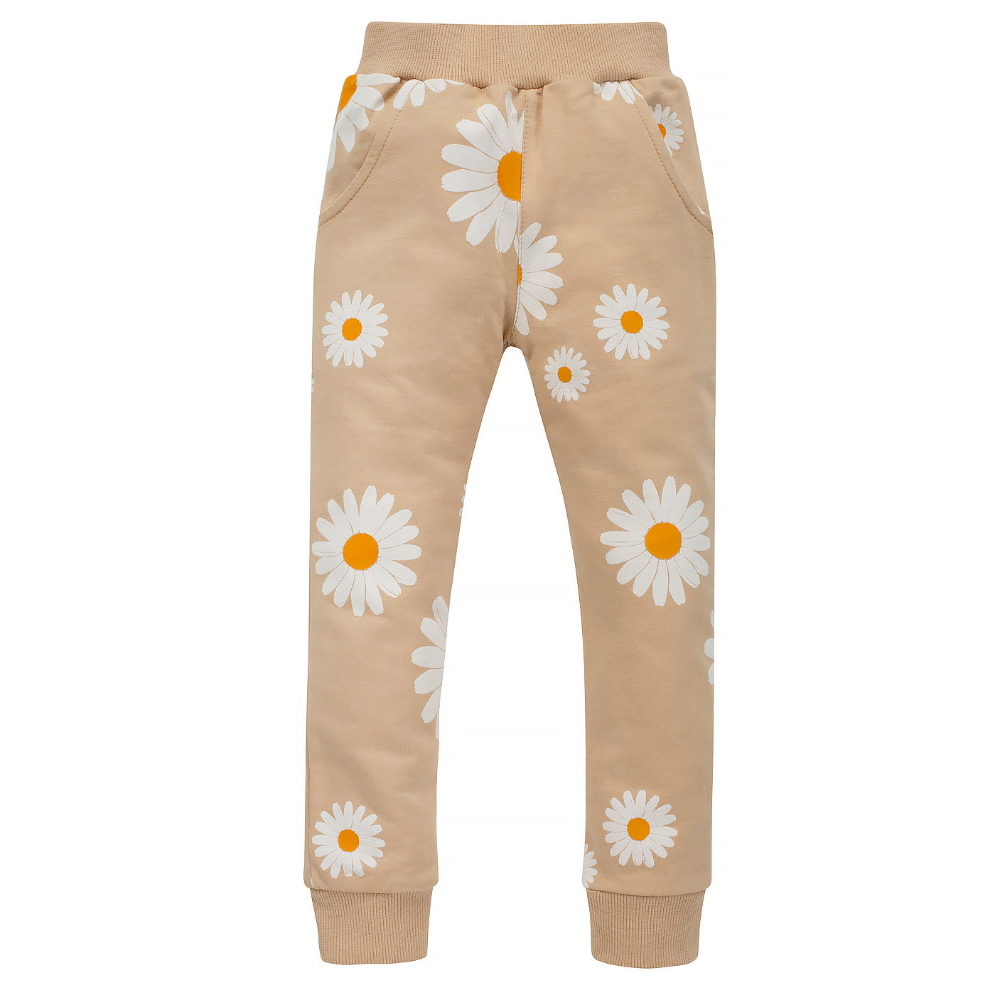 Spodnie beżowe w stokrotki DAISY