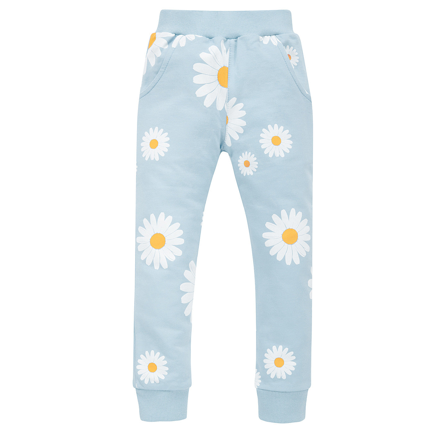 Spodnie niebieskie w stokrotki DAISY