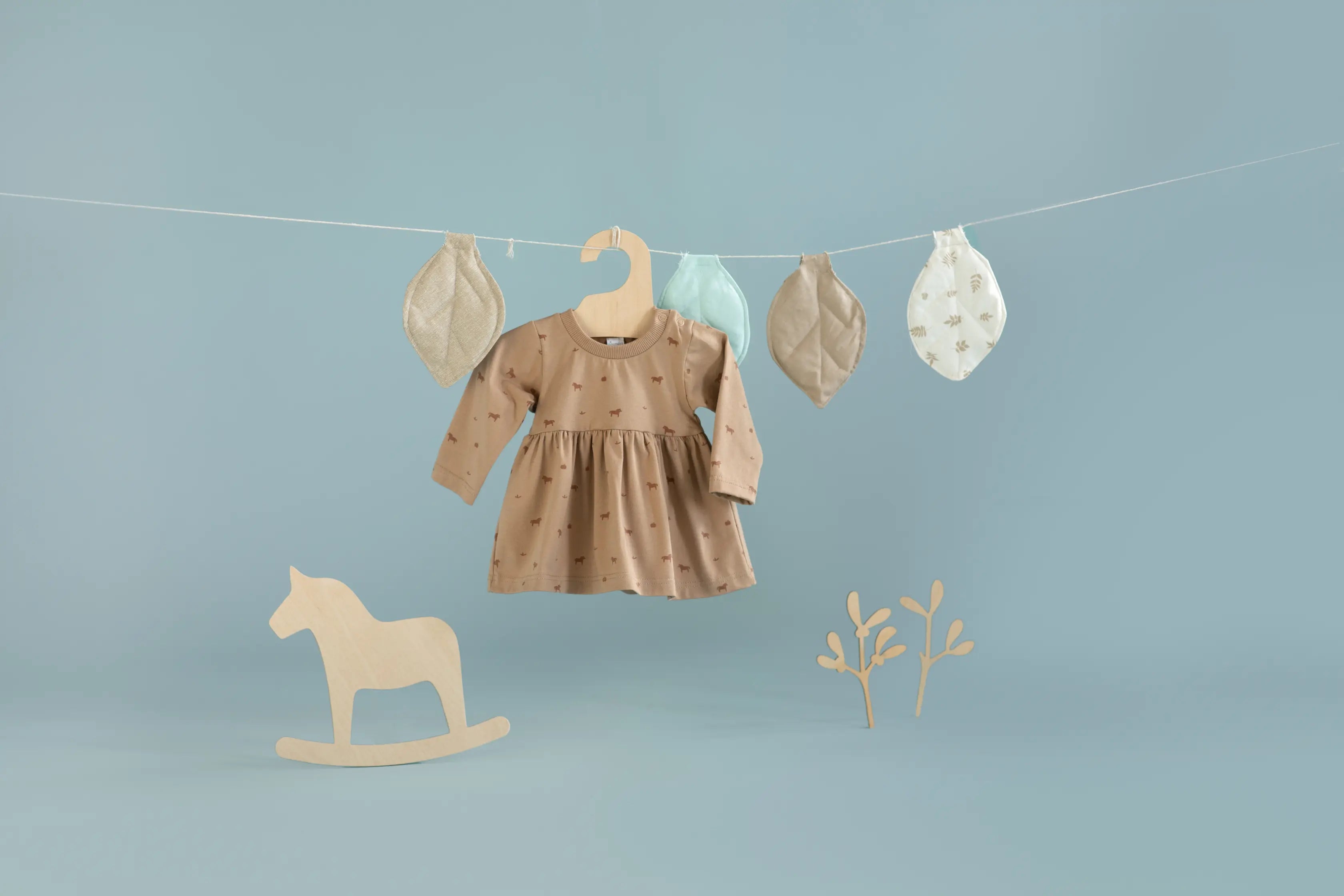 Sukienka Dziewczęca Brązowa Wooden Pony