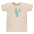 T-shirt beżowy ze słoniem Safari