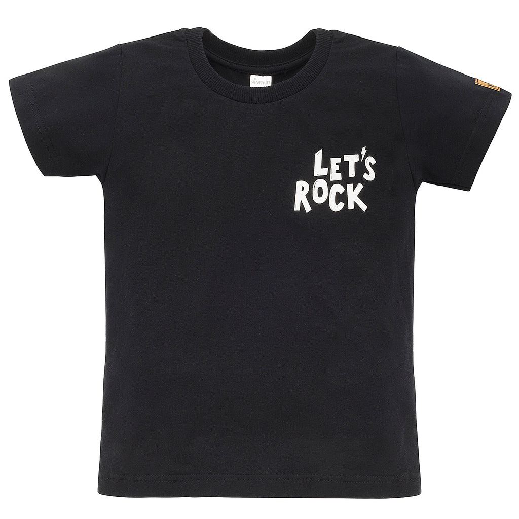 T-shirt czarny LETS ROCK