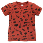 T-shirt czerwony LETS ROCK