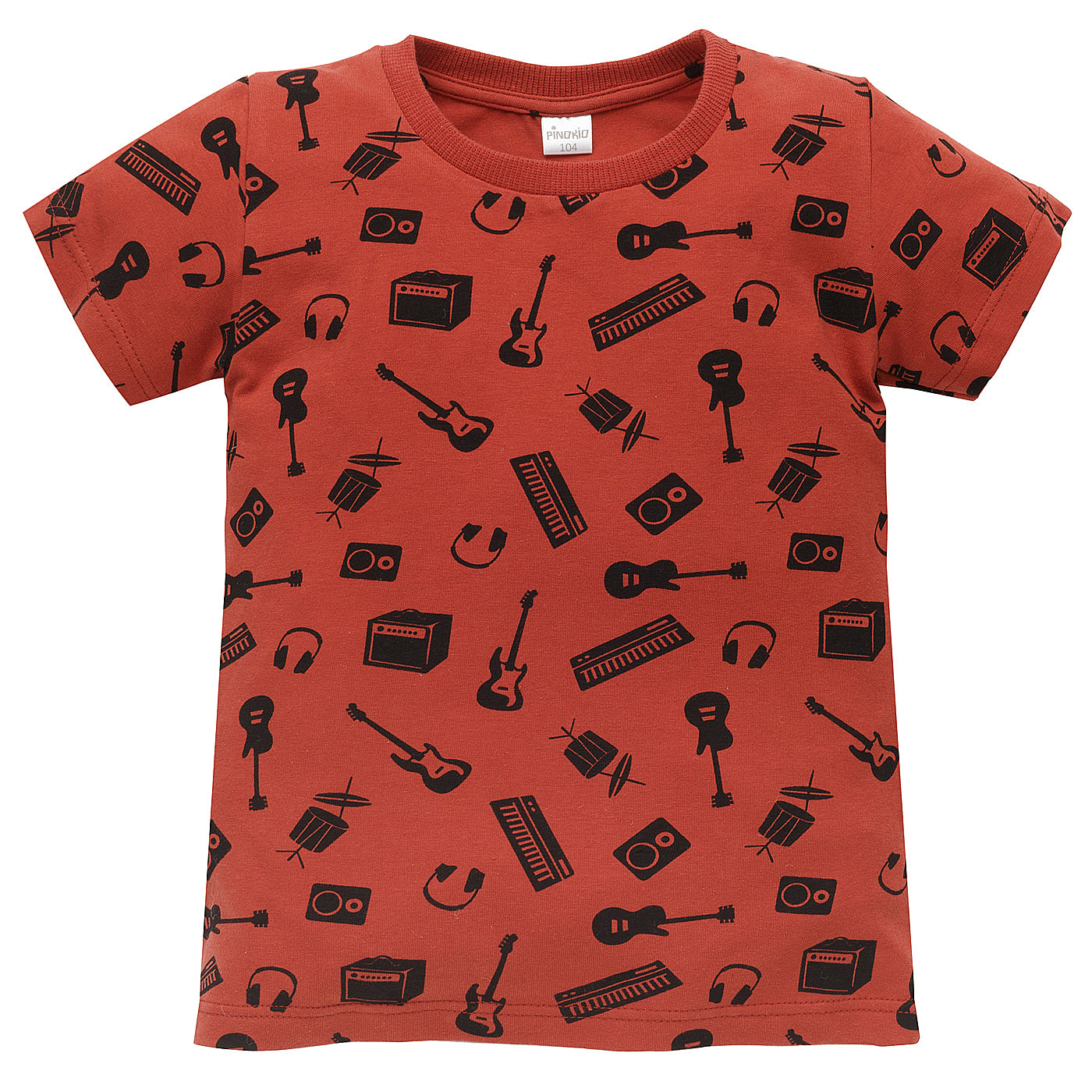 T-shirt czerwony LETS ROCK