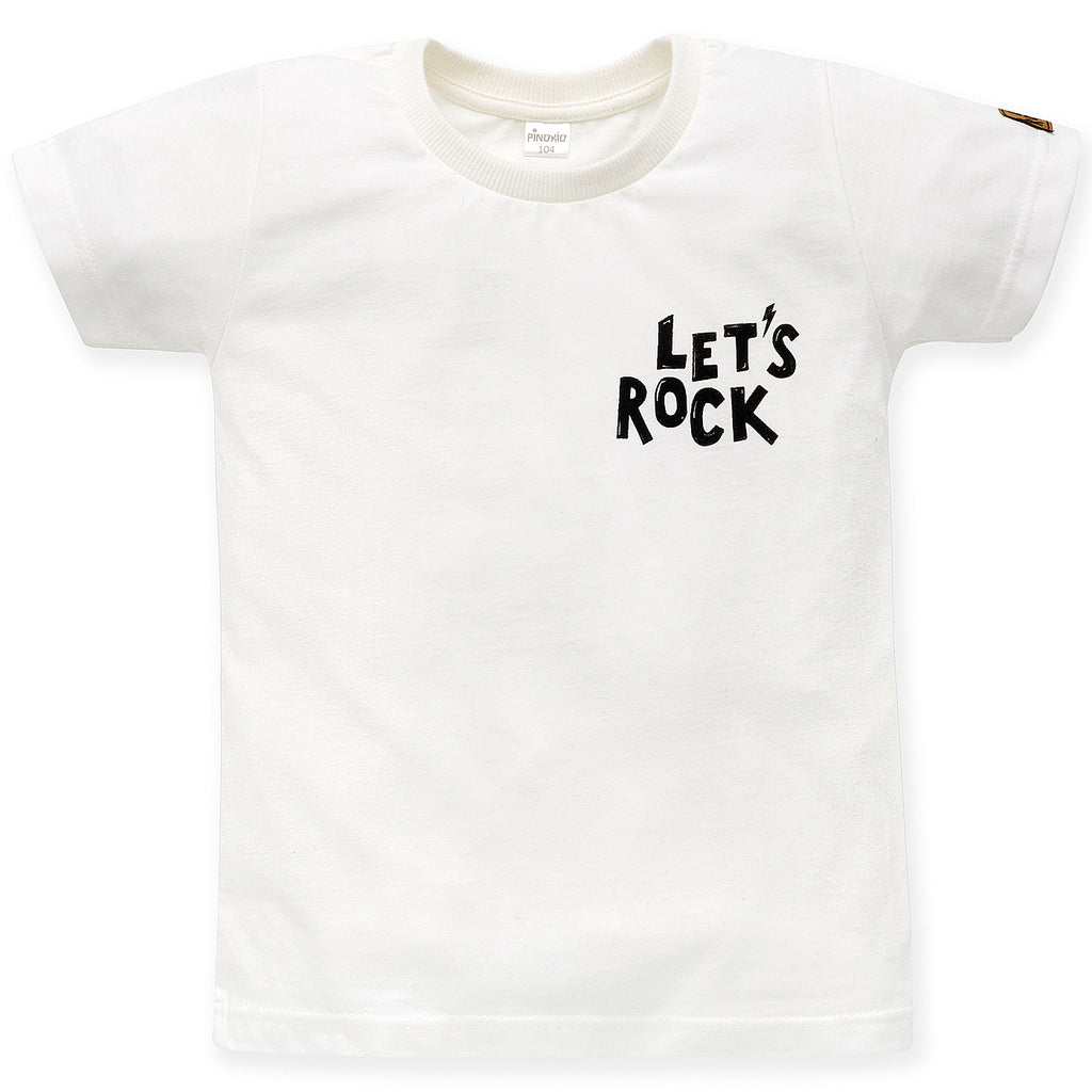 T-shirt écru LETS ROCK