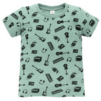 T-shirt zielony,rock LETS ROCK