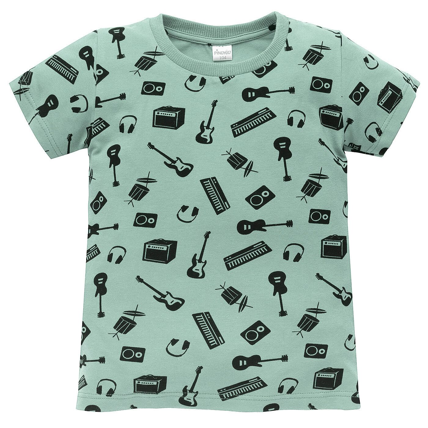 T-shirt zielony,rock LETS ROCK