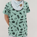 T-shirt zielony,rock LETS ROCK